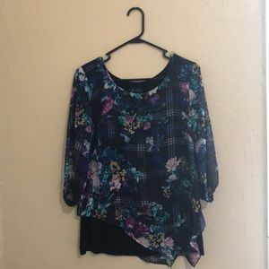 AB Studio floral blouse
